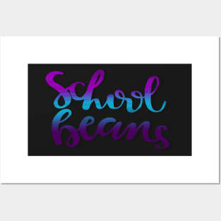 School Beans, purple version Posters and Art